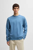 Cotton-terry regular-fit sweatshirt with logo patch