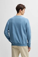 Cotton-terry regular-fit sweatshirt with logo patch