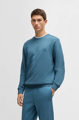 Cotton-terry regular-fit sweatshirt with logo patch