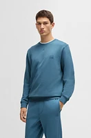 Cotton-terry regular-fit sweatshirt with logo patch