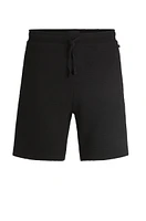 Stretch-jersey pajama shorts with embroidered logo