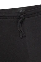 Stretch-jersey pajama shorts with embroidered logo