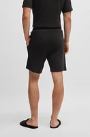 Stretch-jersey pajama shorts with embroidered logo