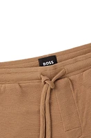 Shorts de pijama en punto elástico con logo bordado