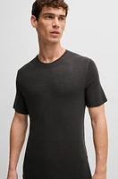 Stretch-jersey pajama T-shirt with embroidered logo