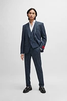 Traje con chaleco slim fit de punto elástico técnico