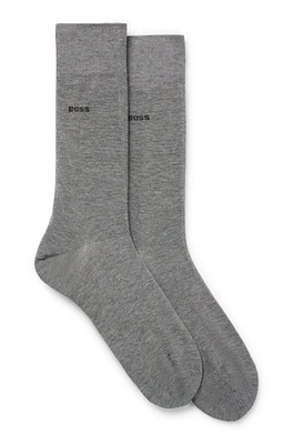 Two-pack of regular-length socks in stretch cotton