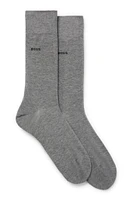 Two-pack of regular-length socks in stretch cotton