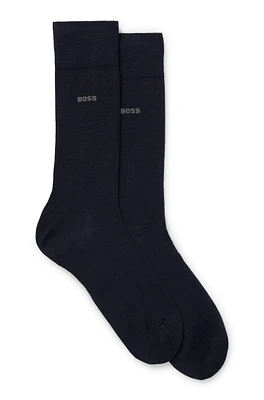 Two-pack of regular-length socks in stretch cotton