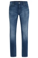 Slim-fit jeans blue Italian cashmere-touch denim