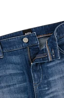 Slim-fit jeans blue Italian cashmere-touch denim