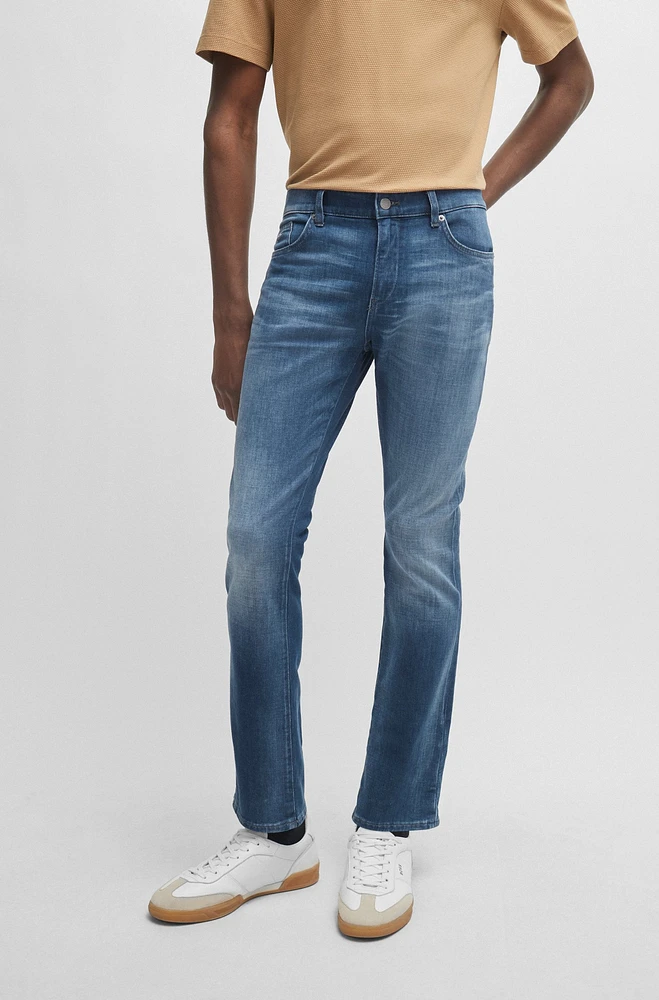 Slim-fit jeans blue Italian cashmere-touch denim