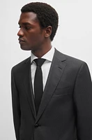 Regular-fit suit micro-patterned wool