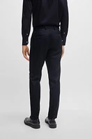 Slim-fit suit micro-patterned virgin wool