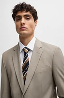 Slim-fit suit micro-patterned stretch cloth