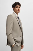 Slim-fit suit micro-patterned stretch cloth