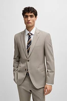 Slim-fit suit micro-patterned stretch cloth