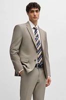 Slim-fit suit micro-patterned stretch cloth