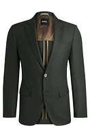 Slim-fit jacket wool twill