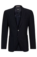 Regular-fit jacket micro-patterned virgin wool