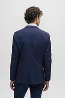 Extra-slim-fit suit patterned stretch wool