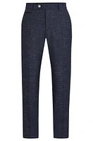 Pantalones slim fit de mezcla lana con estampado