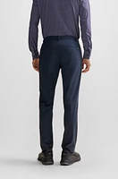 Pantalones slim fit de punto elástico técnico con microdibujo