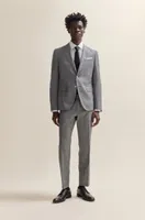 Slim-fit jacket a patterned wool blend