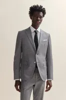Slim-fit jacket a patterned wool blend