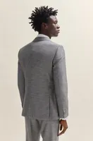 Slim-fit jacket a patterned wool blend
