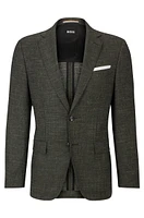 Slim-fit jacket a patterned wool blend