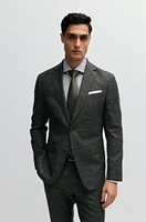 Slim-fit jacket a patterned wool blend