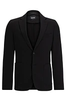 Slim-fit jacket micro-patterned performance-stretch material