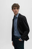 Slim-fit jacket micro-patterned performance-stretch material