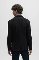 Slim-fit jacket micro-patterned performance-stretch material