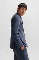 Slim-fit jacket micro-patterned performance-stretch jersey