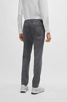 Slim-fit trousers melange stretch jersey