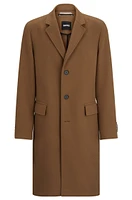 Slim-fit coat a cotton blend