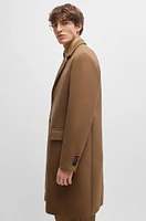 Slim-fit coat a cotton blend