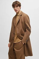 Slim-fit coat a cotton blend