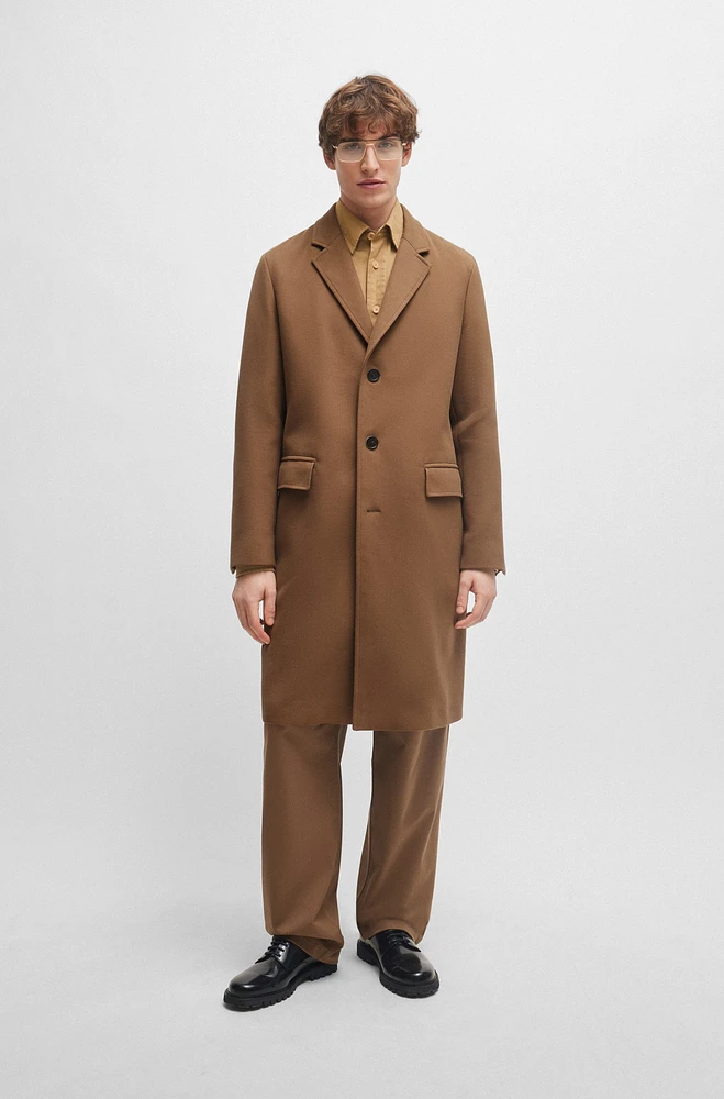 Slim-fit coat a cotton blend