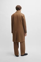 Slim-fit coat a cotton blend