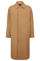 Relaxed-fit coat cotton with concealed closure