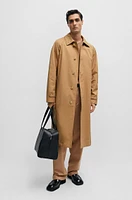 Relaxed-fit coat cotton with concealed closure