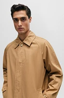 Relaxed-fit coat cotton with concealed closure