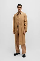 Relaxed-fit coat cotton with concealed closure