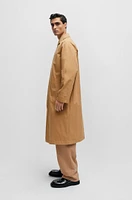 Relaxed-fit coat cotton with concealed closure