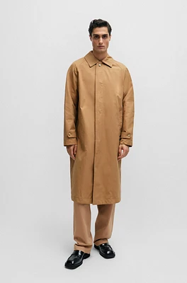 Relaxed-fit coat cotton with concealed closure