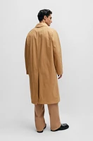 Relaxed-fit coat cotton with concealed closure