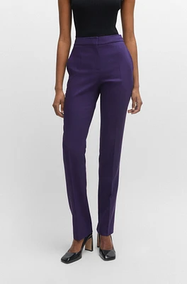 BOSS - Regular-fit trousers with a tapered leg Light Purple